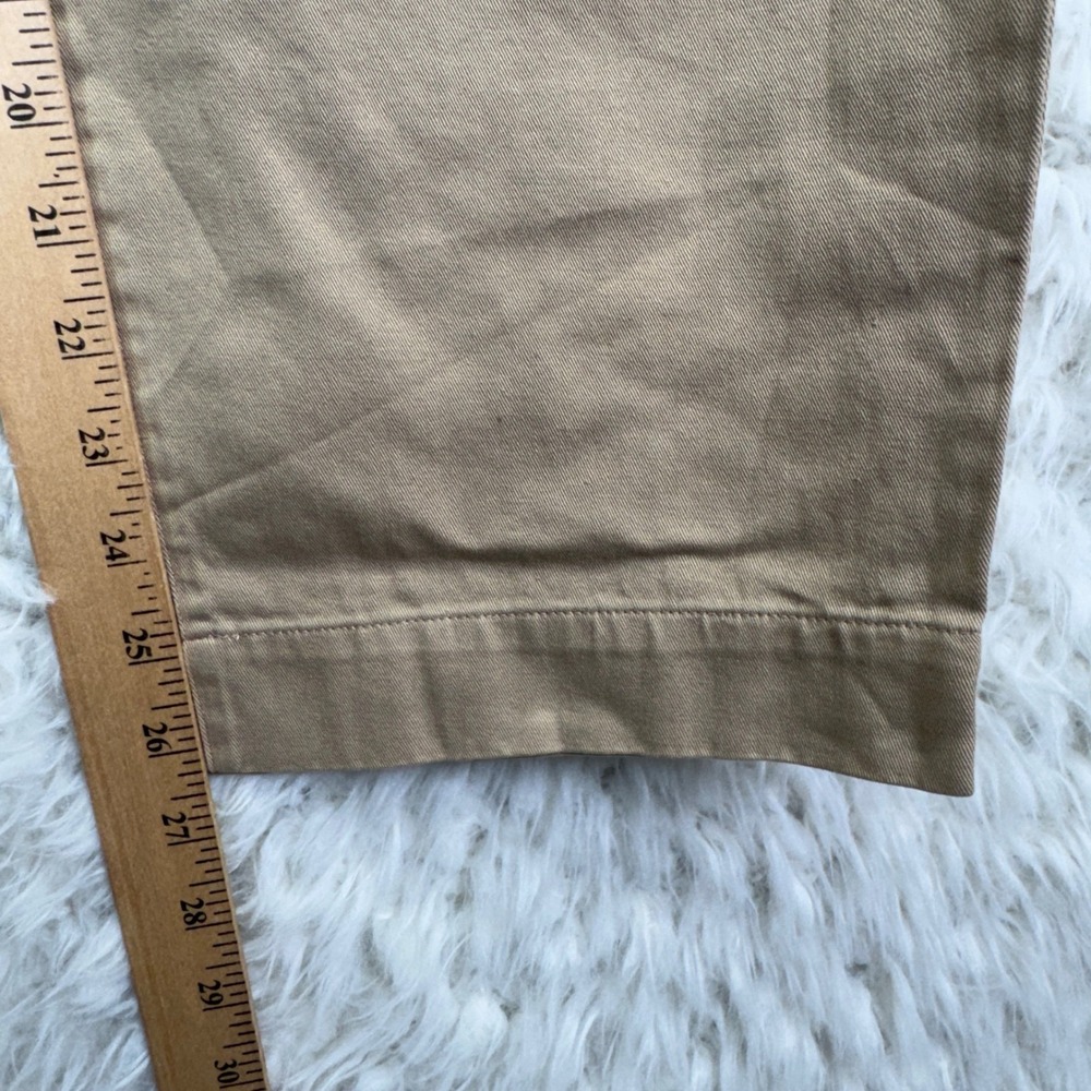 AYR Pleated Cotton Trousers size 14 Tan Khaki Minimalist Quiet Luxury Chinos - Picture 8 of 8